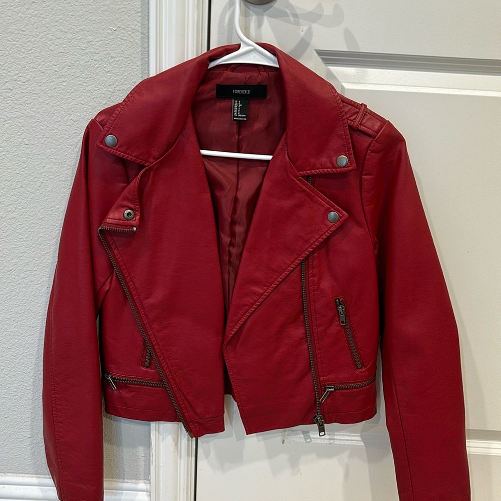 Faux leather jacket